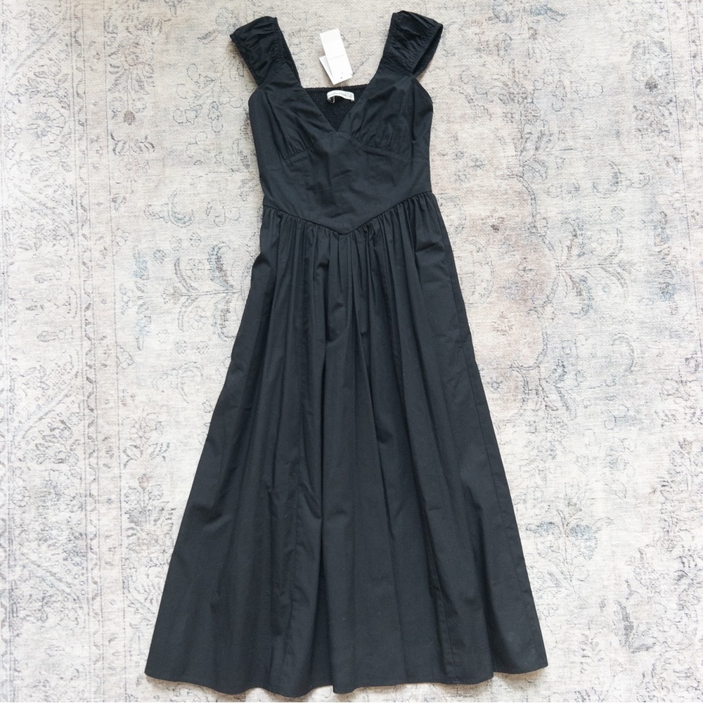 NWT Abercrombie & Fitch Cap Sleeve Corset Midi Dress